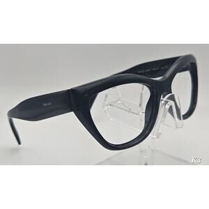 Prada SPR 02Q 1AB-0A7 Black Acetate Eyeglasses 56-17-140 Made in Italy